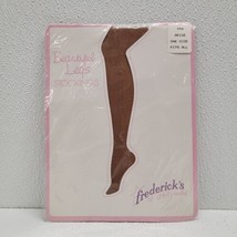 Frederick’s of Hollywood Beautiful Legs Stockings One Size Beige Vintage - £11.84 GBP