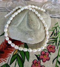 Baroque Circle Pearl Necklace 18 Inches Long with Lobster Claw Clasp - £23.59 GBP