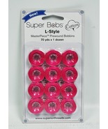 Super Bobs MasterPiece Cotton 70yd Prewound Bobbins 12ct L-Style Picaso ... - $25.80 CAD
