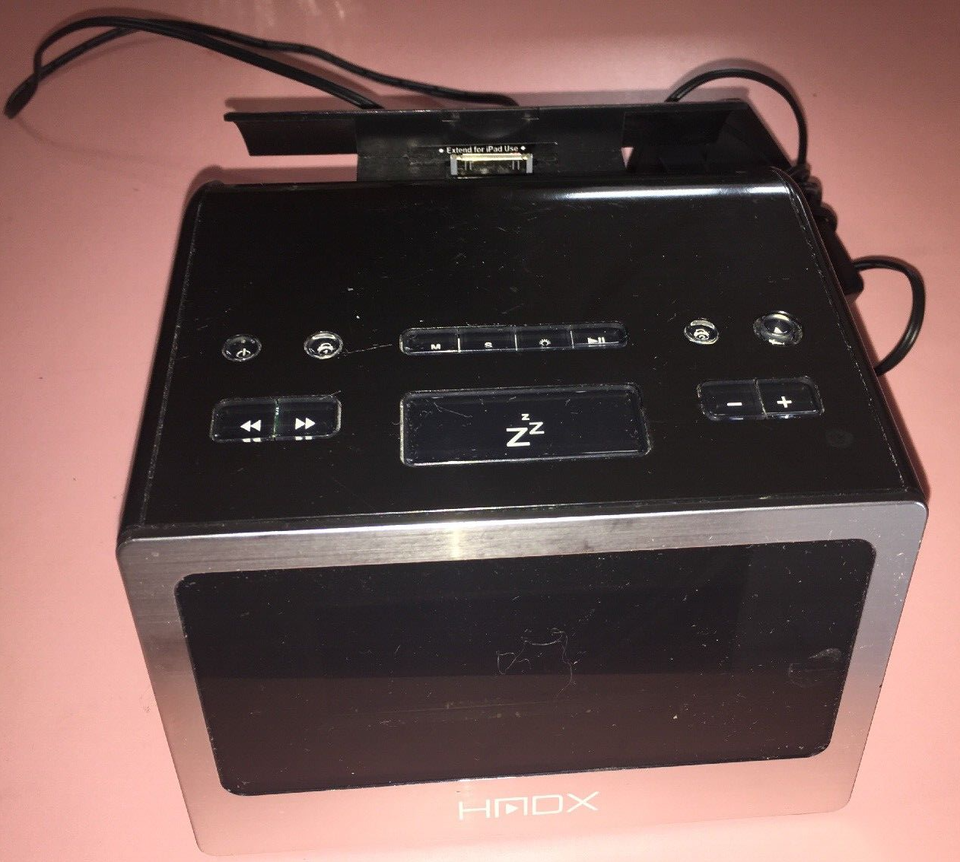 HMDX HX-B312 Audio Flow Docking Sound System Alarm Clock  Black-Rare-SHI... - $69.18