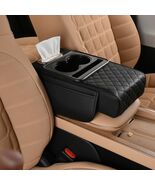 Elegant Car Armrest Cushion with Cup Holder &amp; Storage Slots - Perfect fo... - $75.52 CAD