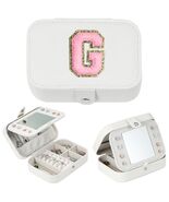 Parima Medium Jewelry Box Travel Organizer Mini Case White Initial G - €2,89 EUR
