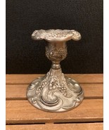Vintage Godinger Silver Art Candle Holder Grape Pattern 4&quot; Tall. - £9.89 GBP