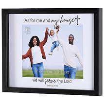 Shadow Box Wall Frame With Cross And Joshua 24:15 Inscription - $39.95