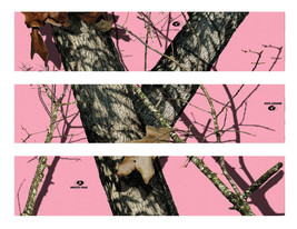 PINK MOSSY OAK CAMO party edible cake strips cake wraps decorations - £8.03 GBP