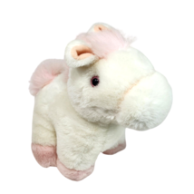 10&quot; Vintage Tb Trading Co White Pink Pony Horse Rattle Stuffed Animal Plush Toy - £51.56 GBP