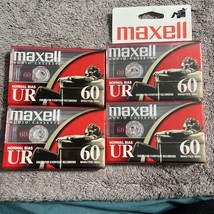 Lot of 4 Maxell Normal Bias UR 60 Minute Blank Cassette Tapes NEW Sealed - $14.84
