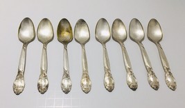Oneida Ballad 8 Teaspoons Spoons Community Vintage Silverplate Flatware - £30.36 GBP