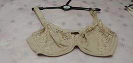 Women M&amp;S Almond Floral Lace Full Cup Underwired Supportive Non Padded Bra 32C - £14.11 GBP