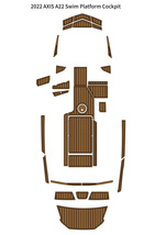 2022 AXIS A22 Swim Platform Cockpit Pad Boat EVA Foam Faux Teak Deck Flo... - $875.00