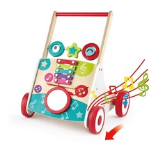 Hape Wooden Push and Pull Music Learning Walker| Multiple Activities Center for  - £32.15 GBP