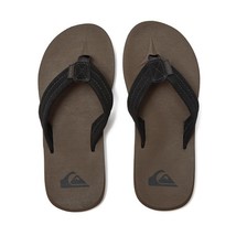 Quiksilver Boy&#39;s Carver Suede Fixed Strap Kids Flip Flop Sandal Brown Si... - $19.80