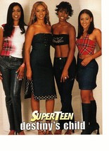 Destiny&#39;s Child teen magazine pinup clipping rare all 4 Demin clothes 19... - $3.50