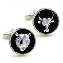 Bull And Bear Stock Market Cufflinks Broker Business Wall Street Finance Trader - £10.41 GBP