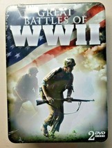 Great Battles Of WWII 2 Disc DVD Set in Tin Box Documentary WWII New Sealed U86 - £15.72 GBP