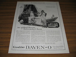 1921 Vintage Ad Kroehler Daveno-O Sleeper Sofa 2 Pretty Ladies in Night ... - £13.99 GBP