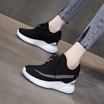 Fujin 2021 Women Summer Shoes New Sock Sneakers Platform Wee Heel Dad Shoes Chun - £59.22 GBP