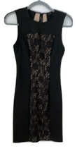 BCBG Maxazria Womens Dress Size XS Black Lace Sheath Center Sleeveless Stretch - $29.99