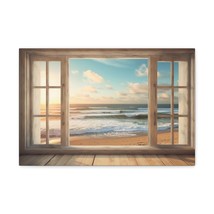 Beautiful Ocean View Window Luxury Ocean Canvas Wall Art for Home Decor Ready-t - £72.04 GBP+
