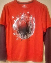 Athletic Works Boy&#39;s LS Shirt M 8 Red Basketball NEW Performance  Tee B38 - $20.00