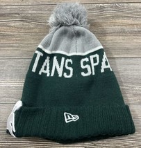 Michigan State Spartans Youth Winter Knit Hat, Green/Grey, Cuffed, Pom Pom - £6.33 GBP