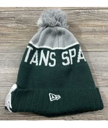 Michigan State Spartans Youth Winter Knit Hat, Green/Grey, Cuffed, Pom Pom - £6.36 GBP