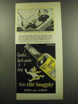 1949 Old Smuggler Scotch Ad - Cartoon by Richard Taylor - Careful, Commodore! - $18.49