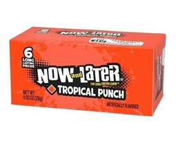 5x Packs Now And Later Tropical Punch Candy ( 6 Piece Packs ) Fast Free Shipping - £6.69 GBP