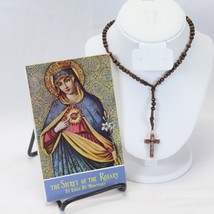 Secret of the Rosary St Louis de Monfort Paperback / Wooden Handmade Rosary 1990 - £15.41 GBP