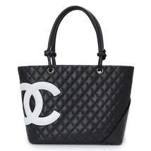 Chanel Cambon Line Large Tote Bag Calfskin Leather - £2,326.59 GBP