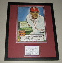 Curt Simmons Signed Framed 11x14 Photo Display Phillies - £50.47 GBP