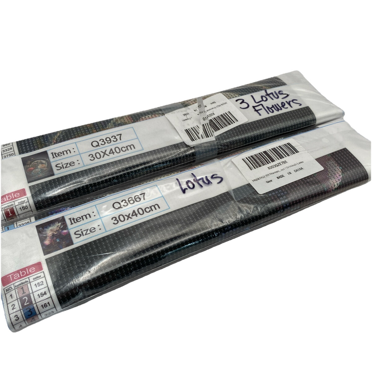 5D Diamond Painting Kits 30 cm x 40 cm Lotus/3 Lotus Flowers Lot of 2 NEW - $14.24