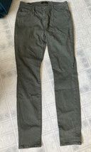 7 For All Mankind Skinny Ankle Pants Womens Size 28 Green Chino - £26.99 GBP
