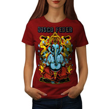 Wellcoda Disco Fever Elephant Womens T-shirt, Ganesha Casual Design Printed Tee - £14.84 GBP+