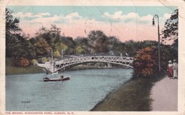 Albany New York NY The Bridge Washington Park 1915 Naples Postcard D38 - £2.24 GBP