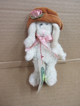 NOS Boyds Bears Bunny Rabbit Mimi Delapain Plush Bunny Rabbit Hat and Bow B72 J - £17.33 GBP