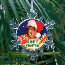 George Michael Wham Last Christmas Snowflake Blinking Lit Holiday Tree Ornament - £13.03 GBP