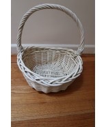 ROUND WICKER BASKET WITH HANDLE 14&quot; - $225.80 MXN