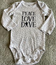 Peace Love Dave Matthews Band DMB Girls long Sleeve One Piece 9 Months - £5.13 GBP