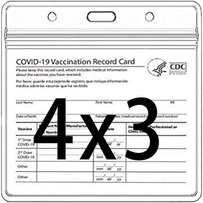 PACKS: 4 PK CLEAR - I Vaccinated Card Keeper - $16.31