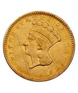1856 Gold Indian Princess in XF-AU Condition, Gorgeous Early US gold - €718,22 EUR