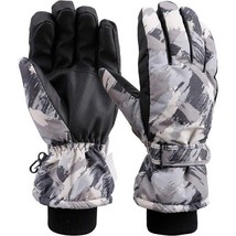 Women&#39;s Insulated Winter Snow Ski Waterproof Gloves Gray Black Size Medium - $10.29