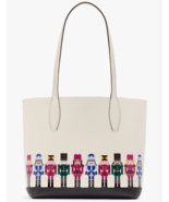 Kate Spade Oh What Fun Nutcracker Ivory Leather Tote Bag &amp; Pouch KI969 $... - $128.69