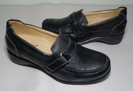 Sanita Size 5 to 5.5 Eur 36 TIFFANY Black Leather Loafers New Women&#39;s Shoes - £110.26 GBP