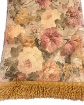 Burlington Monaco Floral 62 x 356 Fringed Scarf Valance - $260.00