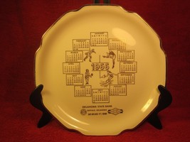 9&quot; PORCELAIN Collector Plate 1966-1972 OKLAHOMA STATE BANK Calendar [Z60] - £7.52 GBP