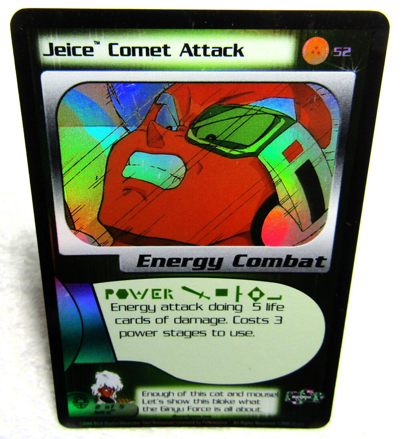 Primary image for 2000 Score Unlimited Dragon Ball Z DBZ CCG TCG Jeice Comet Attack #52 - Foil