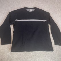 Old Navy Sweater Adult Large Black Striped Pullover Crew Neck Long Sleeve - £11.98 GBP