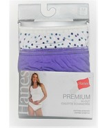 Hanes Premium Hi Cut Womans 2 Pack PANTIES Underwear Size 6 Medium NIP - £8.13 GBP