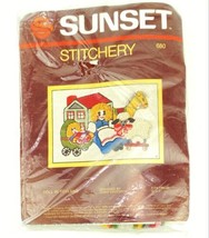 Vintage Sunset Stitchery Crewel Kit Doll in Toyland - Chris Davenport - 680 - $16.92